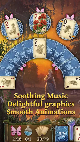 Solitaire Fairytale на Андроид — Мод Безлимитные монеты и открыты все уровни — скриншот 5