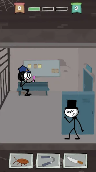 Prison Break: Stick Story на Андроид — Мод Безлимитные деньги и открыты все уровни — скриншот 2