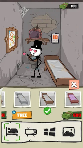 Prison Break: Stick Story на Андроид — Мод Безлимитные деньги и открыты все уровни — скриншот 3
