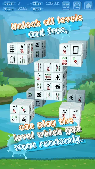 Скачать Stacker Mahjong 3D — Модификация Без рекламы и все уровни открыты — скриншот 3