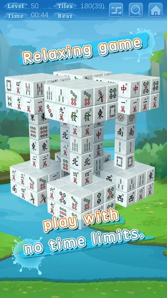 Скачать Stacker Mahjong 3D — Модификация Без рекламы и все уровни открыты — скриншот 4