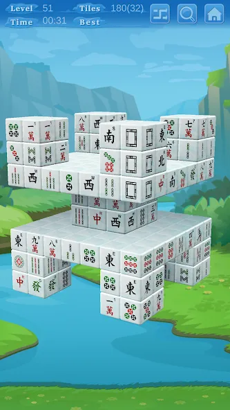 Скачать Stacker Mahjong 3D — Модификация Без рекламы и все уровни открыты — скриншот 5