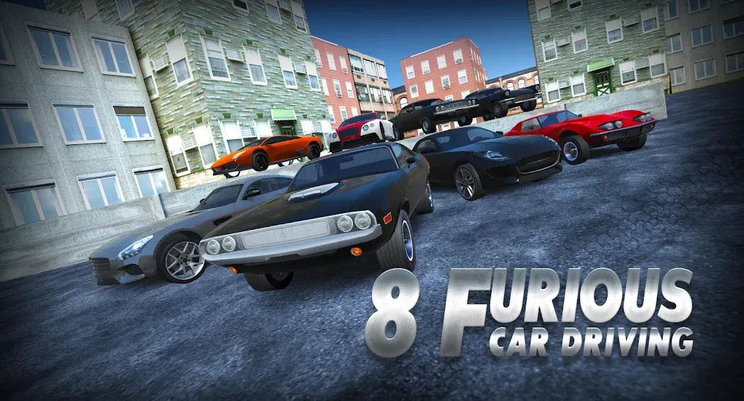Скачать Furious Car Driving 2023 MOD APK — Безлимитные деньги и топливо — скриншот 1