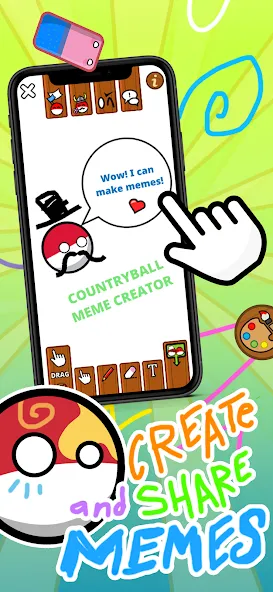 Countryball Potato Mayhem на Андроид — Мод Безлимитные монеты и все улучшения — скриншот 4