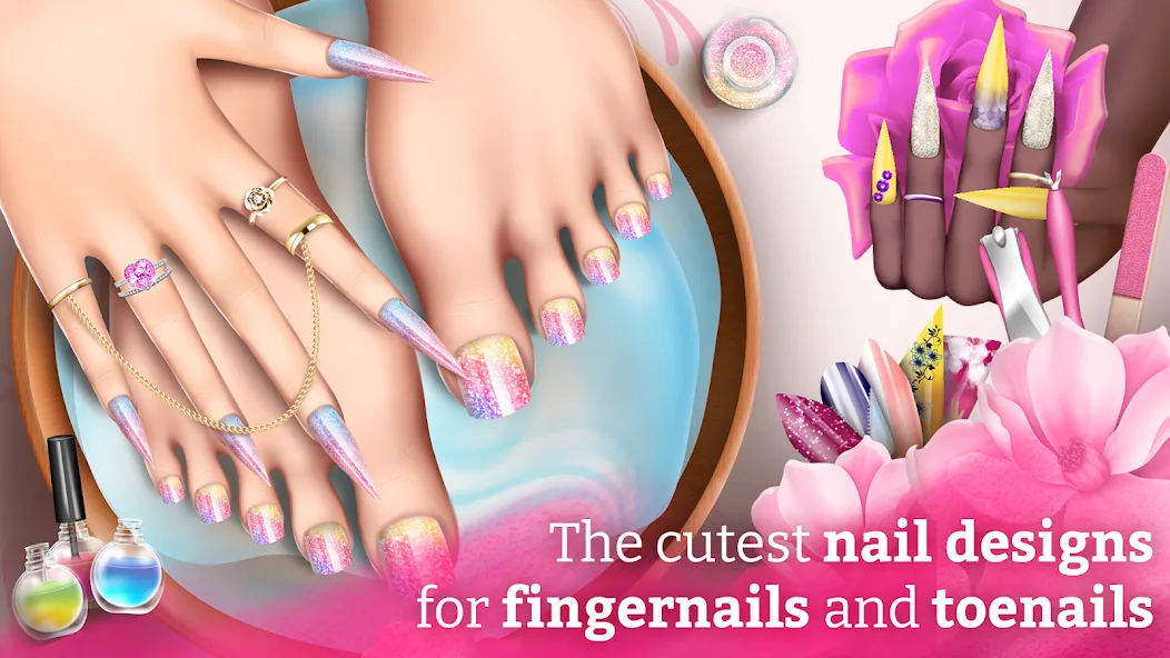 Nail Art Fashion Salon Game MOD — Безлимитные деньги и все предметы на Андроид — скриншот 1