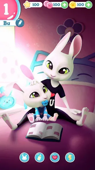 Bu Bunny - Cute pet care game на Андроид — Много монет и ресурсов — скриншот 3