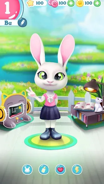Bu Bunny - Cute pet care game на Андроид — Много монет и ресурсов — скриншот 4