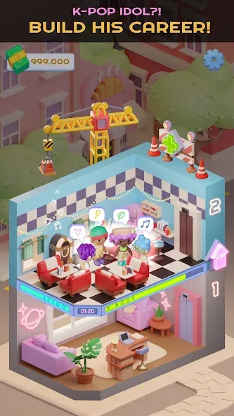 Скачать Idol Tower: K-pop & Models на Андроид — Безлимитные деньги и премиум-контент — скриншот 5