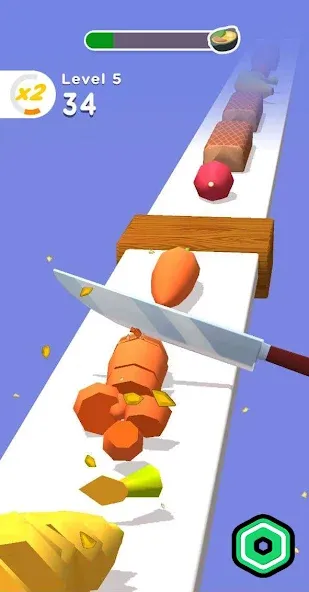Super Slices Robux Roblominer — Взломанная версия (Безлимитные робуксы и все уровни) — скриншот 2