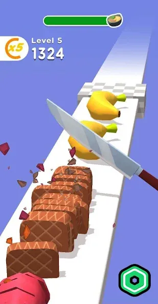 Super Slices Robux Roblominer — Взломанная версия (Безлимитные робуксы и все уровни) — скриншот 4