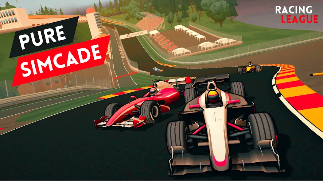 Взлом Racing League: 3D Race Offline — Безлимитные деньги и топливо — скриншот 1