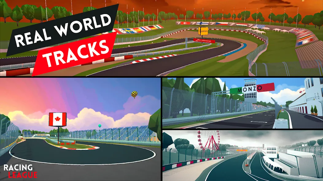Взлом Racing League: 3D Race Offline — Безлимитные деньги и топливо — скриншот 2