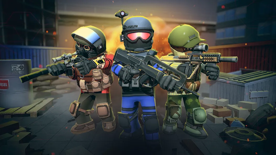 KUBOOM 3D: FPS Shooting Games на Андроид — Мод Безлимитные деньги и оружие — скриншот 2