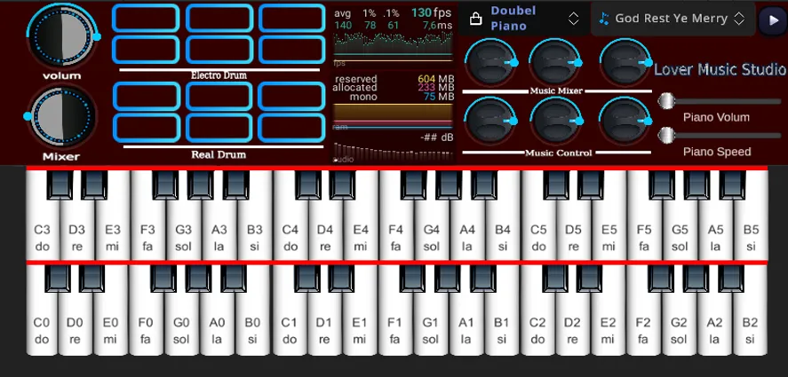 Взломанная Org Piano:Real Piano Keyboard на Андроид — Без рекламы и все функции открыты — скриншот 3