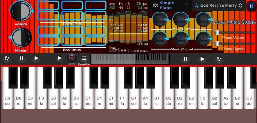Взломанная Org Piano:Real Piano Keyboard на Андроид — Без рекламы и все функции открыты — скриншот 4