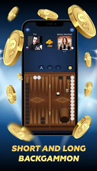 Скачать PPNards: Backgammon board game MOD APK — Без рекламы и открыты все функции — скриншот 1