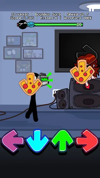 Скачать взломанную Music Battle Stickman Full mod — Полная версия с открытыми уровнями — скриншот 2