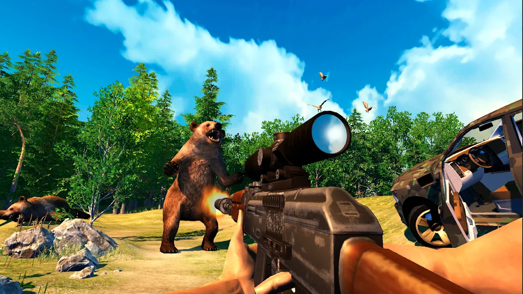 Hunting Simulator 4x4 на Андроид — Безлимитные деньги и патроны — скриншот 2