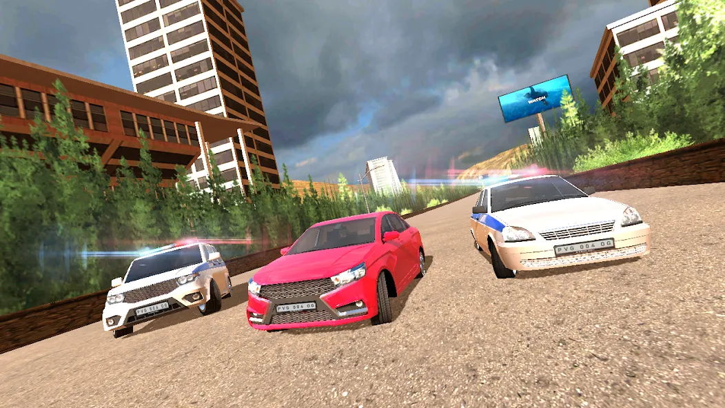 Police Car Chase — Мод: Без рекламы и бесконечные деньги — скриншот 3