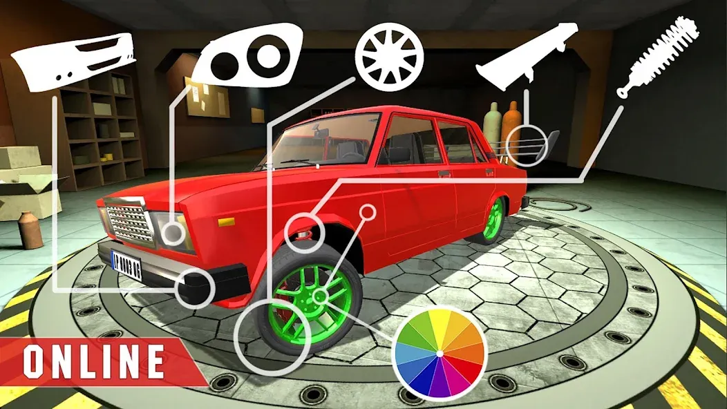 Real Cars Online Racing (Мод Безлимитные деньги и топливо) — скриншот 1