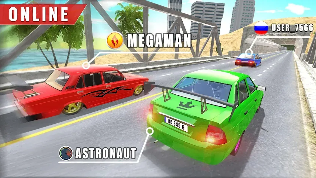 Real Cars Online Racing (Мод Безлимитные деньги и топливо) — скриншот 3
