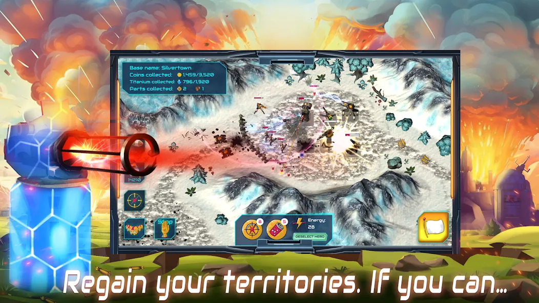 Boulder Base: Defense Strategy Mod APK Безлимитные ресурсы и усиленная база — Скачать на Андроид — скриншот 5