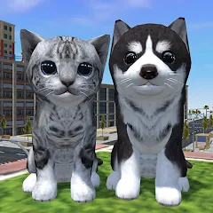Cute Cat And Puppy World — Мод: Много монет и все питомцы