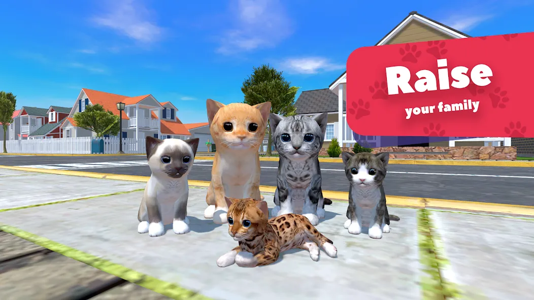 Cat Simulator - Animal Life — Мод: Безлимитные монеты и разблокированы все коты — скриншот 1