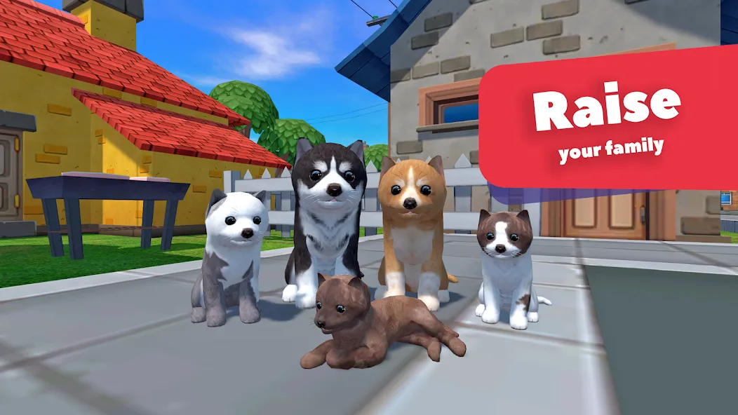 Взломанная Dog Simulator - Animal Life на Андроид — Безлимитные монеты и все породы — скриншот 1