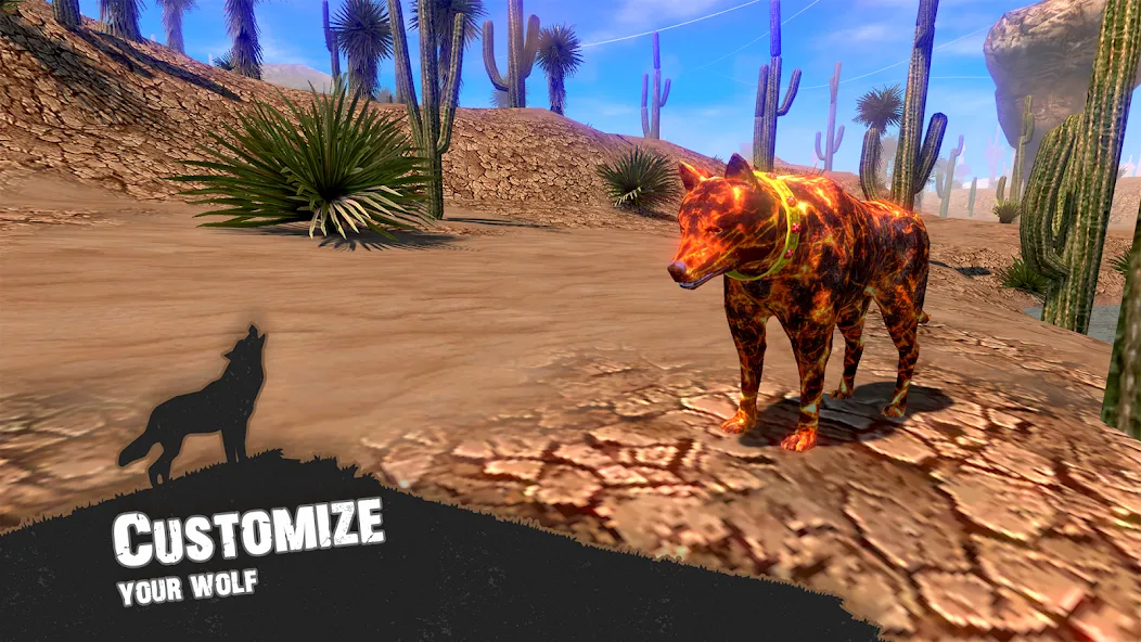 Скачать взлом Wolf Simulator - Animal Games на Андроид — Безлимитные деньги и здоровье — скриншот 2