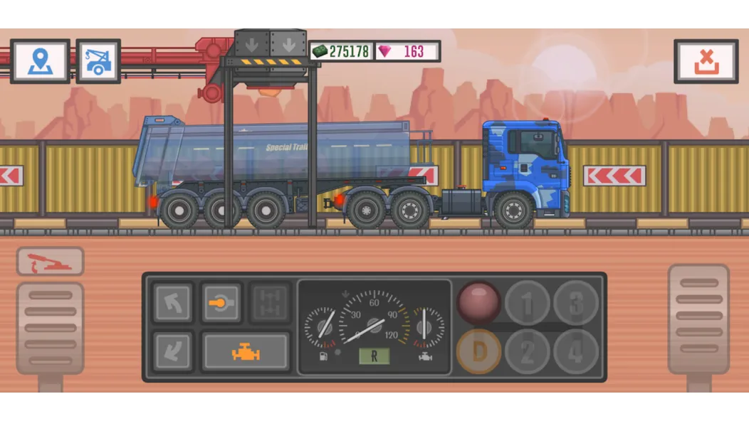 Trucker and Trucks MOD APK на Android — Много денег и все грузовики открыты — скриншот 2