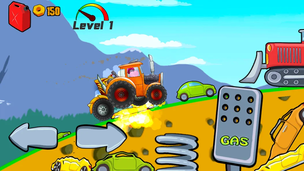 Скачать Kids Monster Truck Racing Game — Модификация Без рекламы и все машины открыты — скриншот 3
