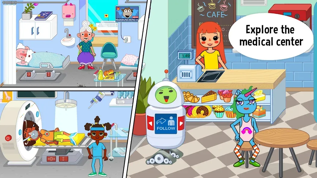 Pepi Hospital: Learn & Care на Андроид — Открыты все локации и персонажи — скриншот 2