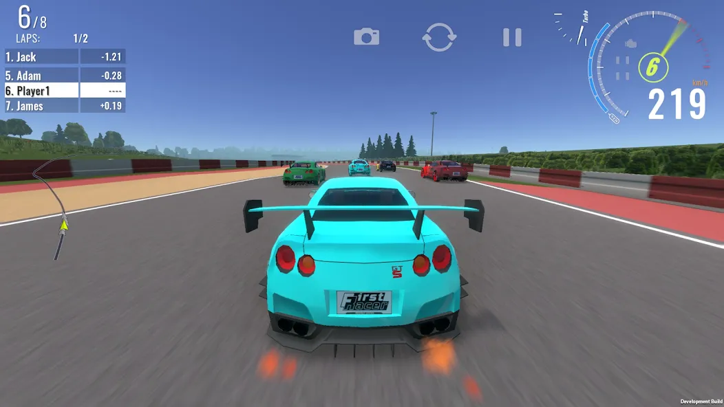First Racer (Мод Безлимитные деньги и ускорение машин) — скриншот 1 First Racer (Мод Безлимитные деньги и ускорение машин) — скриншот 1