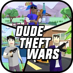 Dude Theft Wars Shooting Games MOD APK на Android — Безлимитные деньги и оружие