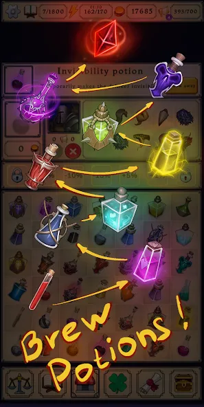 Скачать Potion shop: Alchemy Simulator на телефон — Безлимитные деньги и ресурсы — скриншот 1 Скачать Potion shop: Alchemy Simulator на телефон — Безлимитные деньги и ресурсы — скриншот 1