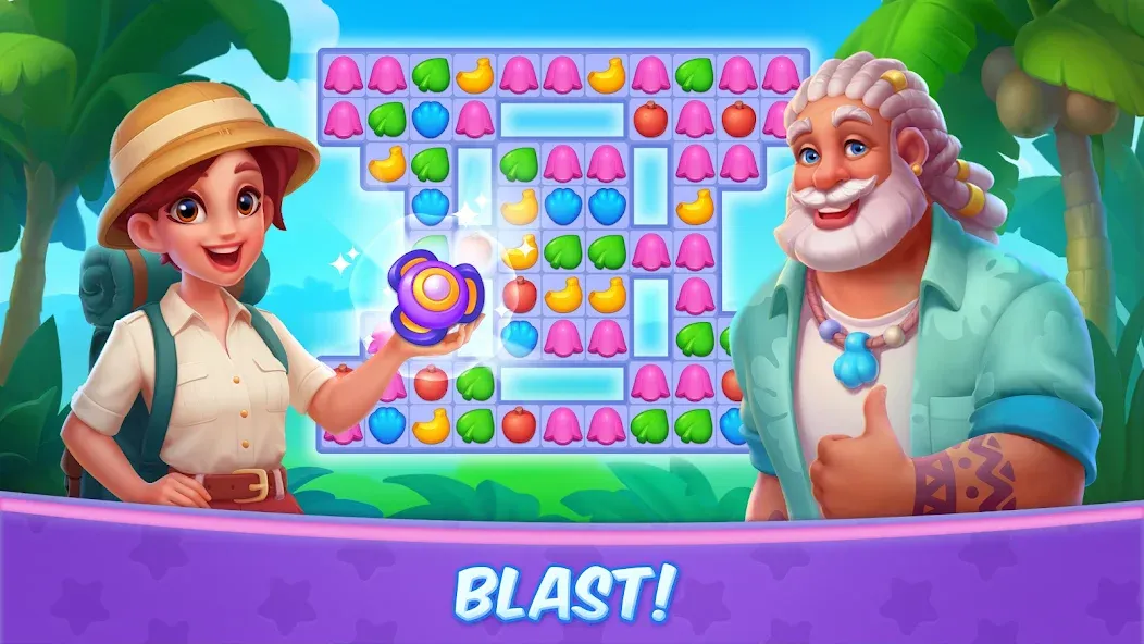 Tropicmania: Match-3 adventure — Безлимитные жизни и много монет — скриншот 1