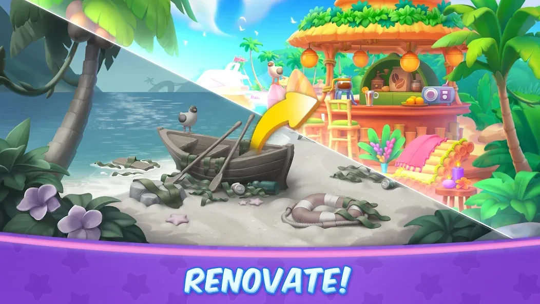 Tropicmania: Match-3 adventure — Безлимитные жизни и много монет — скриншот 2