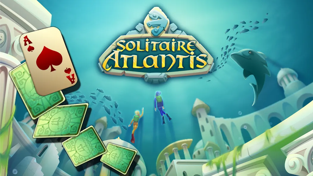 Скачать Solitaire Atlantis на Андроид — Безлимитные монеты и все уровни — скриншот 1