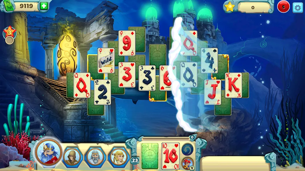 Скачать Solitaire Atlantis на Андроид — Безлимитные монеты и все уровни — скриншот 2