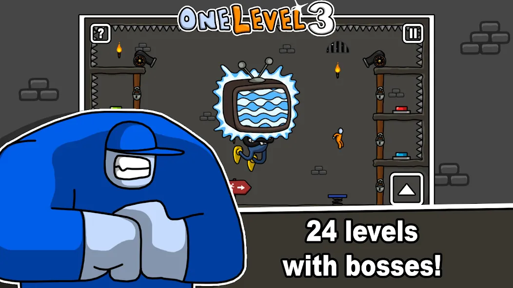 Скачать One Level 3 Stickman Jailbreak — Модификация Безлимитные подсказки и открыты все уровни — скриншот 3 Скачать One Level 3 Stickman Jailbreak — Модификация Безлимитные подсказки и открыты все уровни — скриншот 3