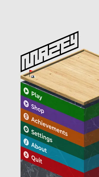 Взлом Mazey - Wooden Tilt Maze Game — Без рекламы и открыты все уровни — скриншот 1