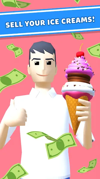 Ice Cream Inc. ASMR, DIY Games MOD APK на Android — Безлимитные деньги и все рецепты открыты — скриншот 2