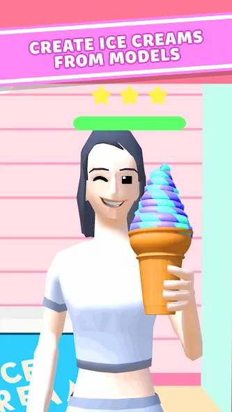 Ice Cream Inc. ASMR, DIY Games MOD APK на Android — Безлимитные деньги и все рецепты открыты — скриншот 3