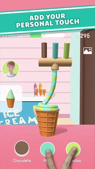 Ice Cream Inc. ASMR, DIY Games MOD APK на Android — Безлимитные деньги и все рецепты открыты — скриншот 5