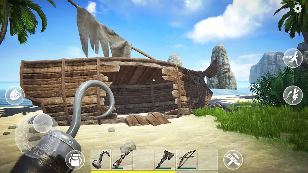 Взлом Last Pirate: Survival Island — Безлимитные ресурсы и здоровье — скриншот 1
