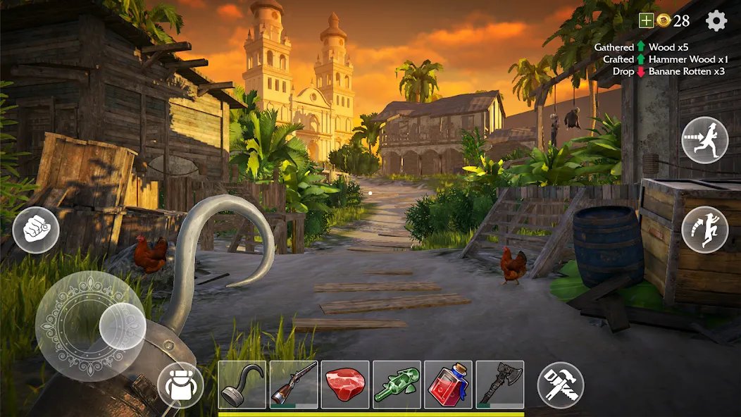 Взлом Last Pirate: Survival Island — Безлимитные ресурсы и здоровье — скриншот 4