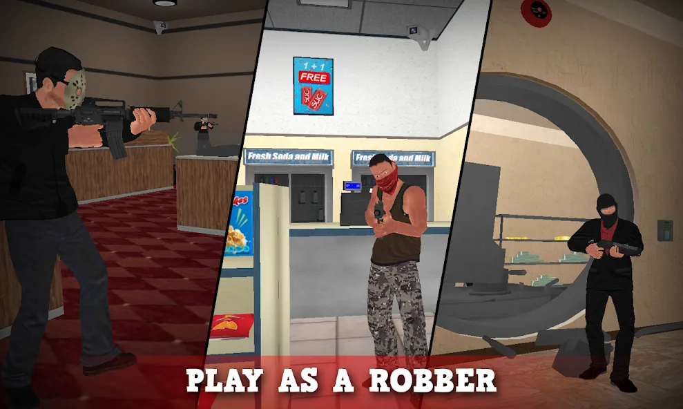 Justice Rivals 3 Cops&Robbers (Мод Много денег и всё разблокировано) — скриншот 2