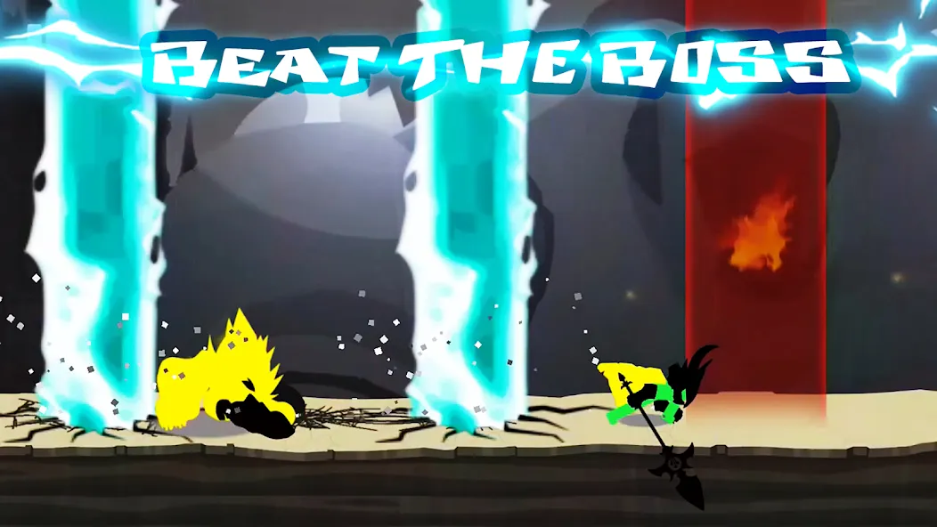 Скачать взломанную Stickman The Flash — Много денег и мощное оружие — скриншот 2