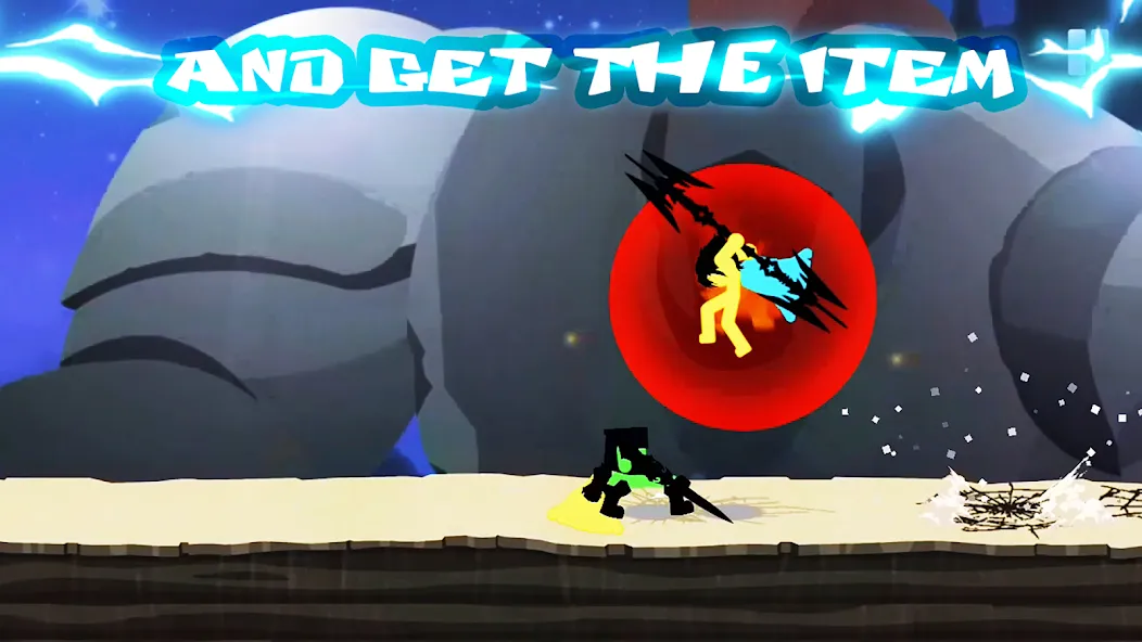 Скачать взломанную Stickman The Flash — Много денег и мощное оружие — скриншот 3